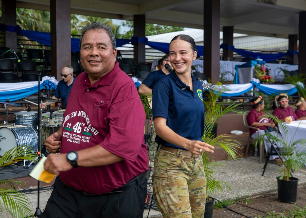 Pacific Partnership 2025 Band Performs For Locals at Pohnpei Sports Track and Field, in Pohnpei September 2025
