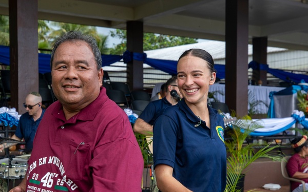 Pacific Partnership 2025 Band Performs For Locals at Pohnpei Sports Track and Field, in Pohnpei September 2025