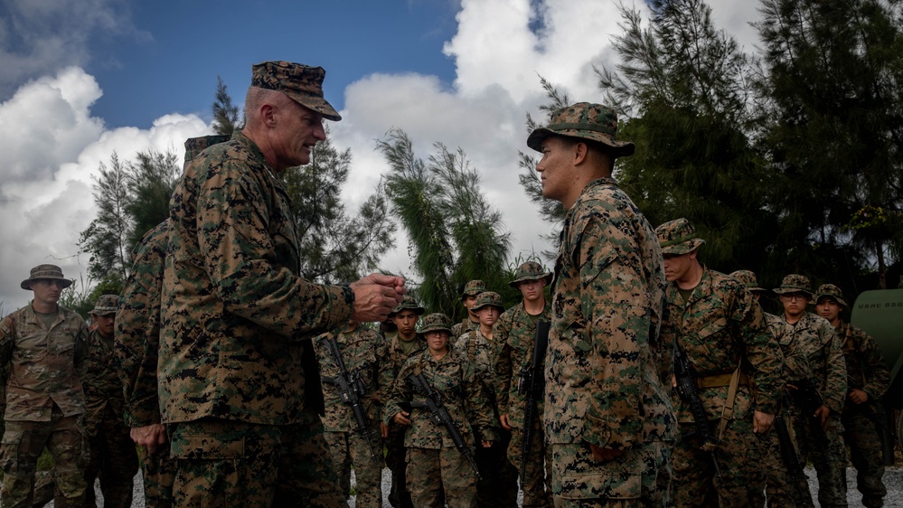 U.S. Marine commanding generals tour logistics support area during GATOREX 25.2