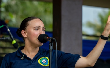 Pacific Partnership 2025 Band Performs For Locals at Pohnpei Sports Track and Field, in Pohnpei September 2025