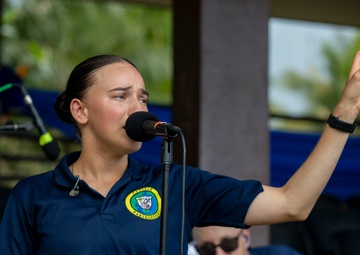Pacific Partnership 2025 Band Performs For Locals at Pohnpei Sports Track and Field, in Pohnpei September 2025