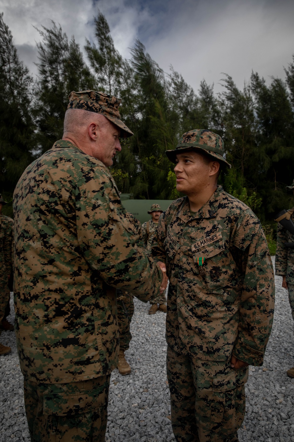 U.S. Marine commanding generals tour logistics support area during GATOREX 25.2