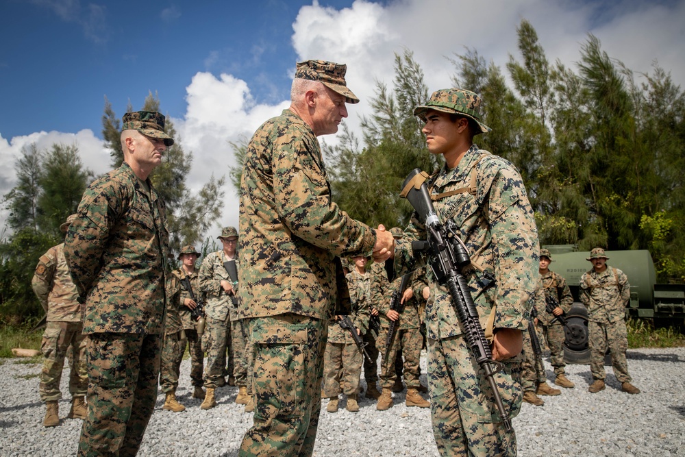 U.S. Marine commanding generals tour logistics support area during GATOREX 25.2