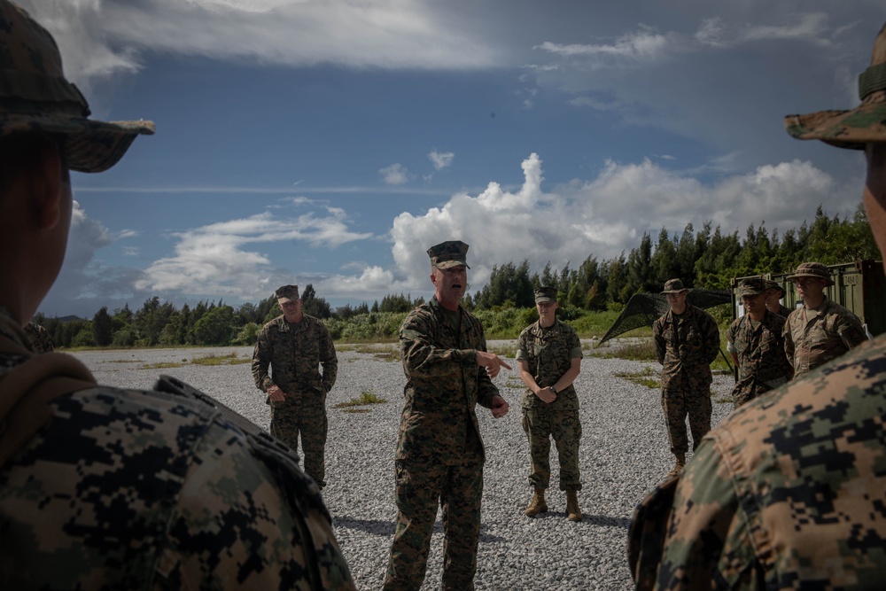 U.S. Marine commanding generals tour logistics support area during GATOREX 25.2