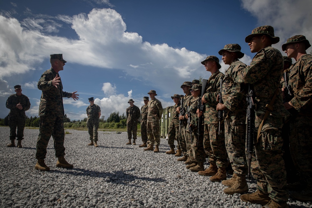 U.S. Marine commanding generals tour logistics support area during GATOREX 25.2