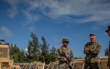 U.S. Marine commanding generals tour logistics support area during GATOREX 25.2
