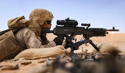 Marines with 4th Assault Amphibian Battalion conduct machine gun range during BRIGHT STAR 25 [Image 2 of 6]