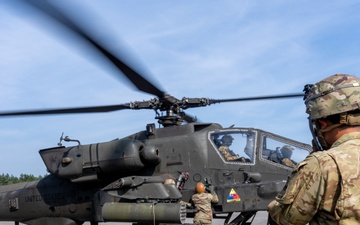 Combat Aviation and Sustainment Units Partner for Forward Refueling in Poland