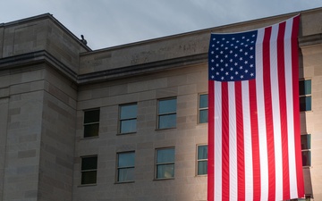 Pentagon Flag Unfurling on 24th Anniversary of 9/11