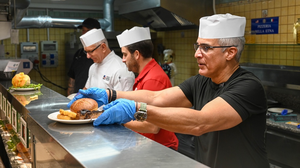 Celebrity Chef Robert Irvine visits NAS Sigonella