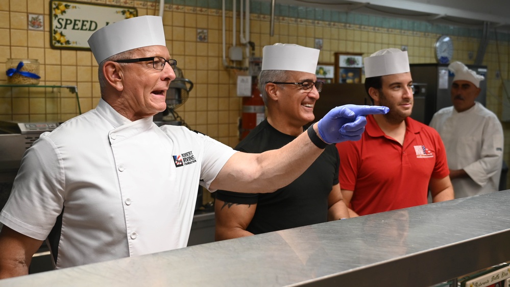 Celebrity Chef Robert Irvine visits NAS Sigonella