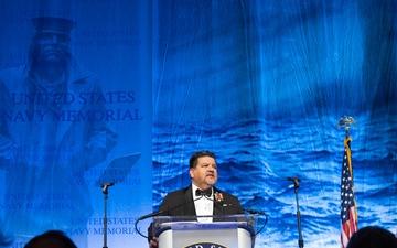 Recipient Delivers Remarks During Lone Sailor Awards Dinner