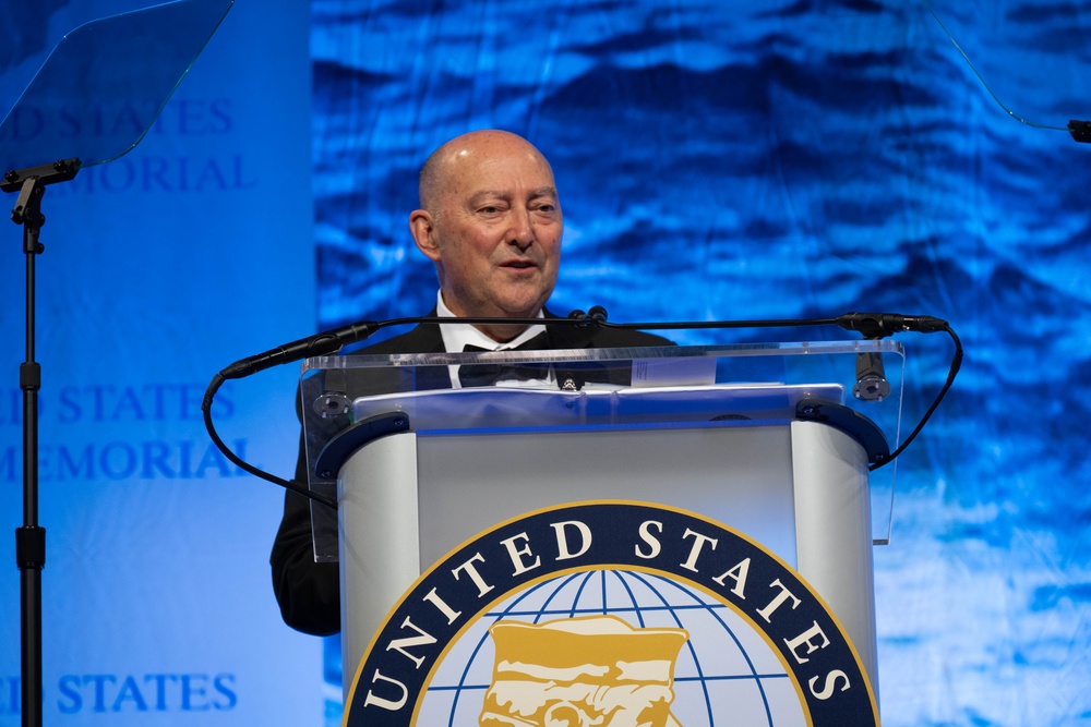 Recipient Speaks During Lone Sailor Awards Dinner