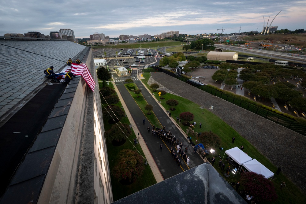 SW Attends 9/11 Flag Unfurling
