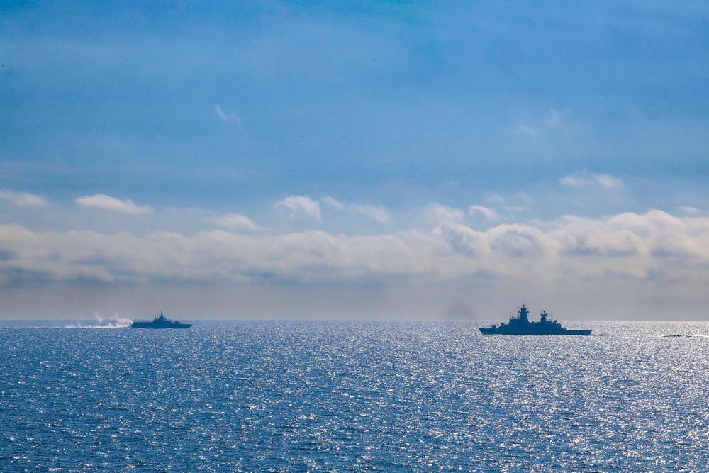 USS Bulkeley (DDG 84) conducts maneuvers with NATO ships during the Northern Coasts 2025
