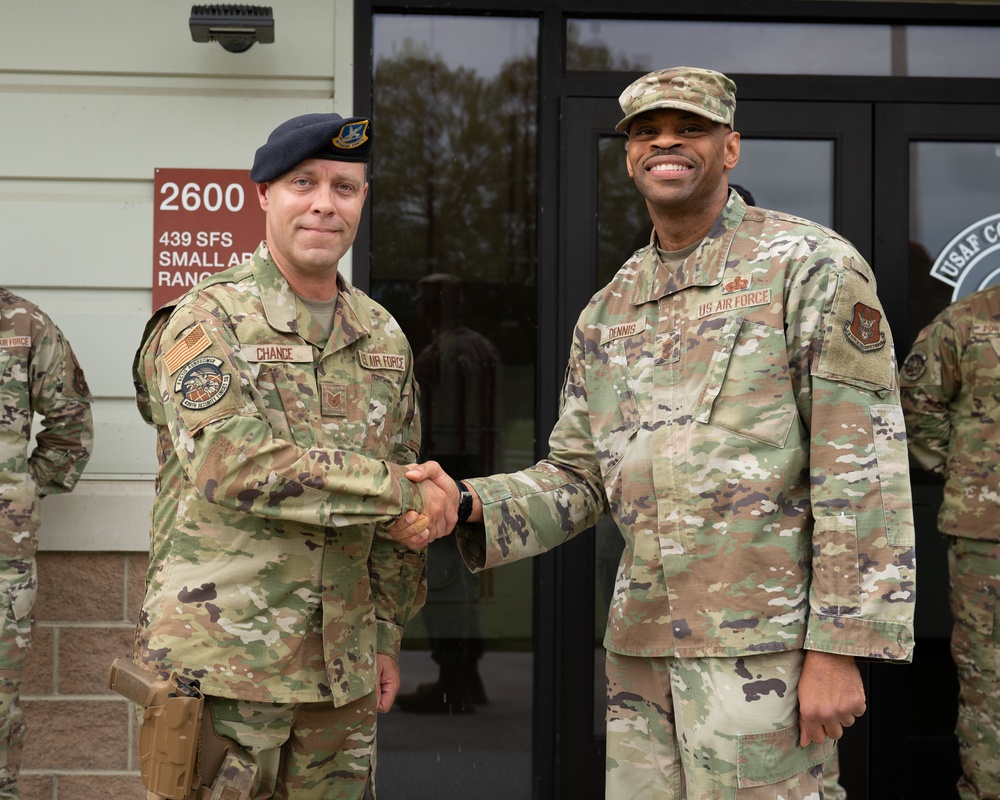 Maj. Gen. Fast, Chief Dennis visit Westover