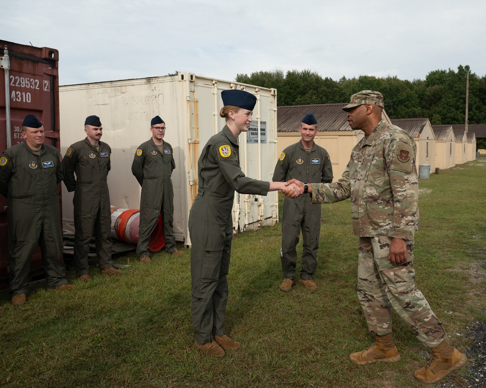 Maj. Gen. Fast, Chief Dennis visit Westover