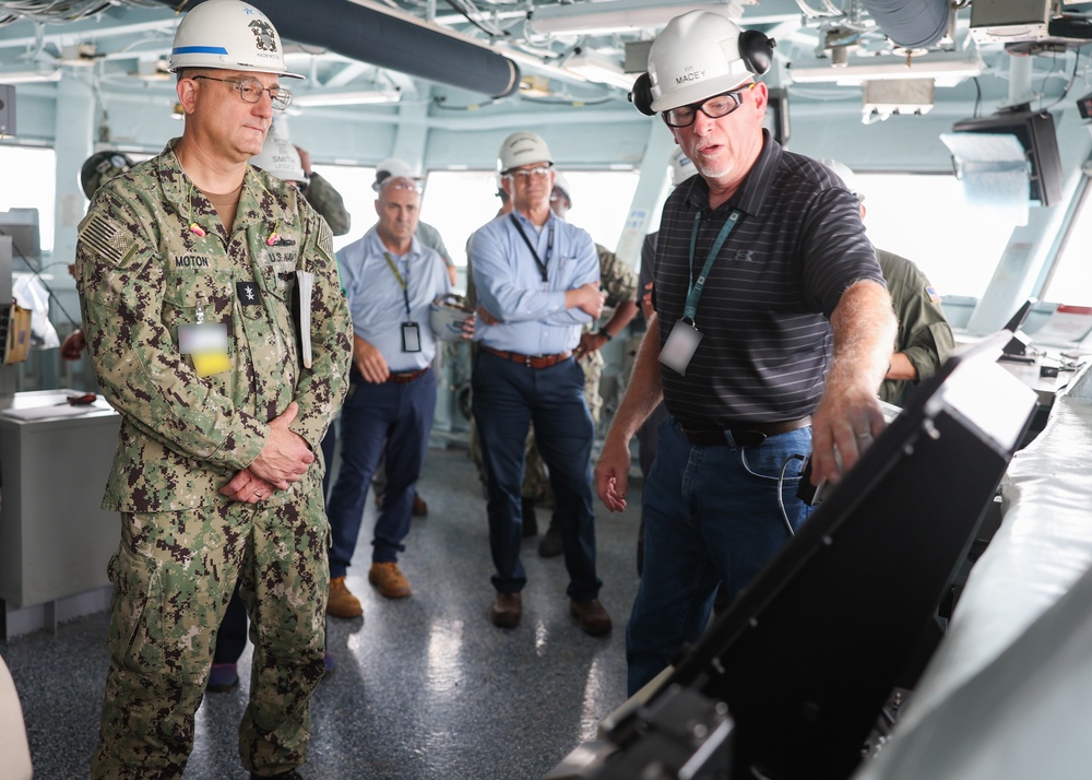 Rear Adm. Casey Moton, Program Executive Officer, Aircraft Carriers, Visits PCU John F. Kennedy