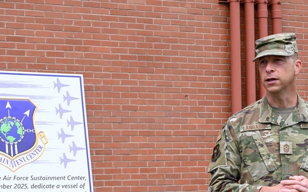 Air Force Sustainment Center buries time capsule for 40th Anniversary