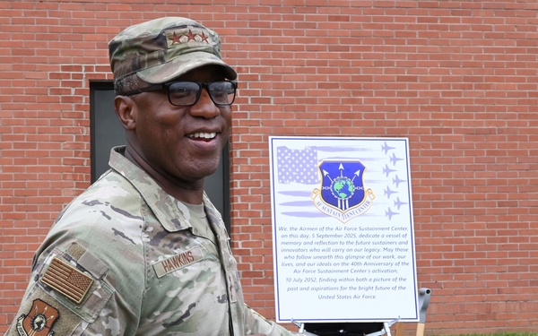Air Force Sustainment Center buries time capsule for 40th Anniversary