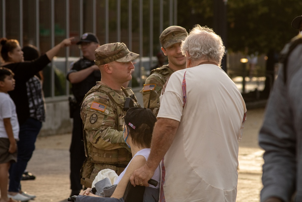 South Carolina Soldiers Patrolling At Audi Field in Washington D.C
