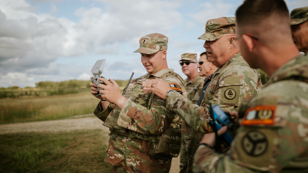 Maj. Gen. Ross observes drone operations with Task Force Saber at Grafenwoehr