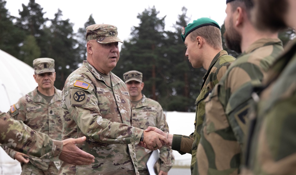 MG Ross meets with Norwegian Task Force Legio at Grafenwoehr