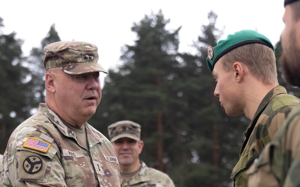 MG Ross meets with Norwegian Task Force Legio at Grafenwoehr