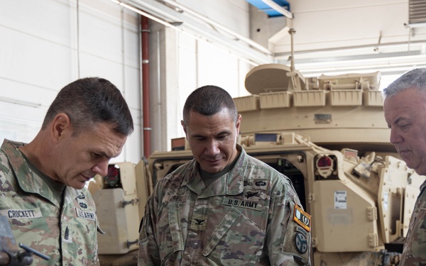 MG Ross, CSM Crockett and COL Hebel visit Iron Phoenix at Grafenwoehr