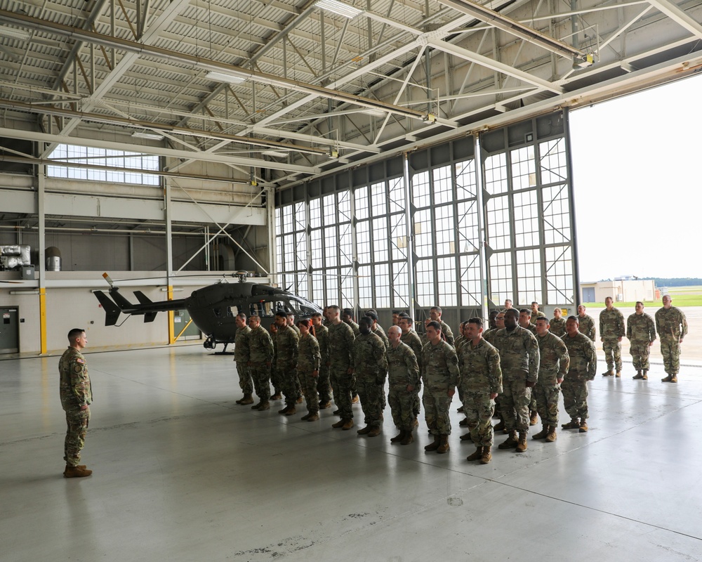 La. Guard aviation unit holds departure ceremony at Esler Army Airfield