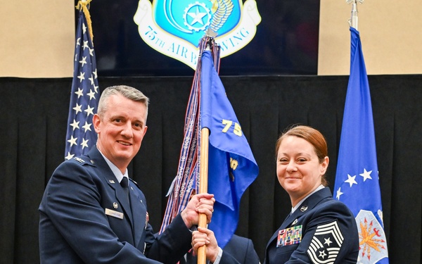 Chief Master Sgt. Tina Gilson assumes role as 75th ABW command chief