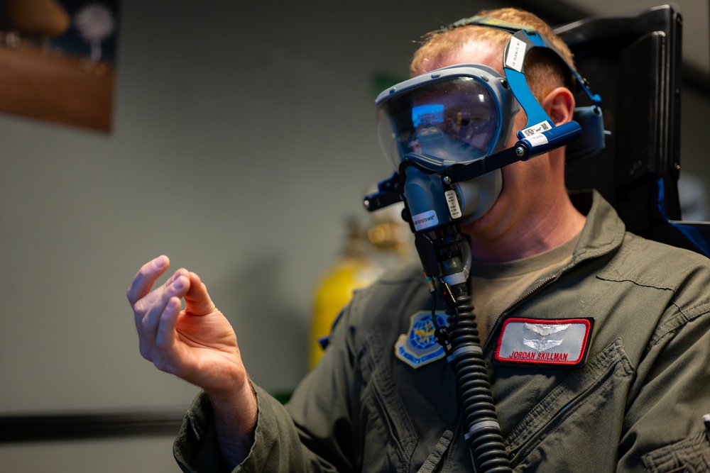 Aerospace physiology training at Travis AFB