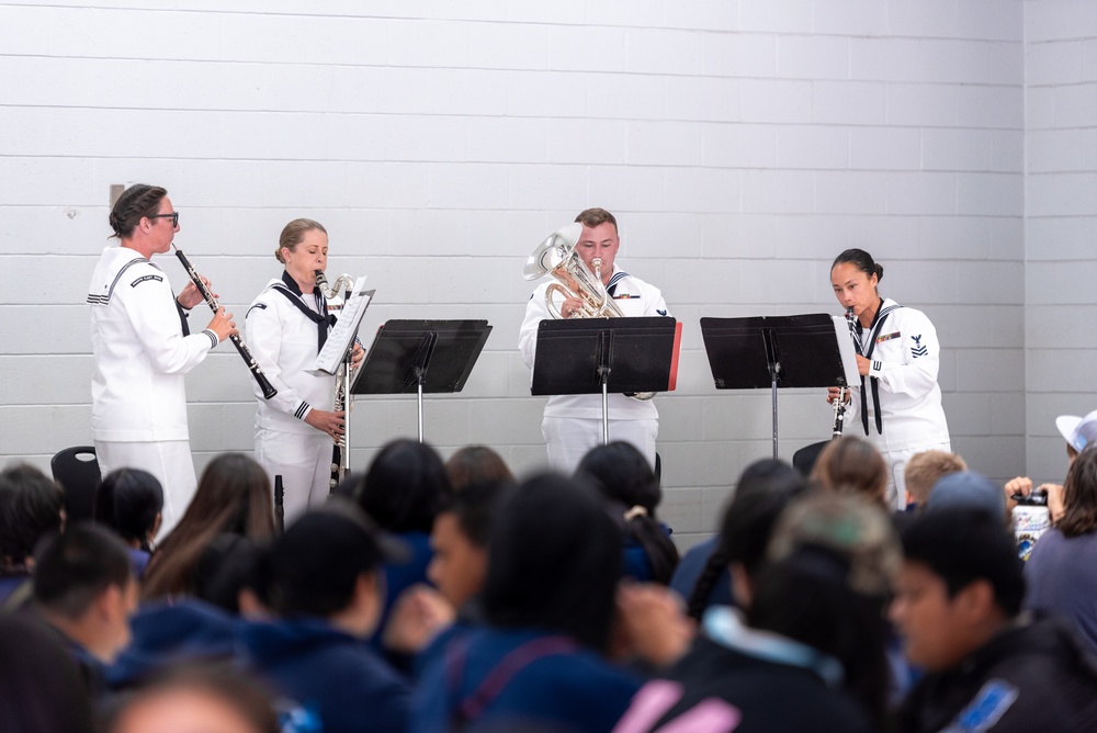 U.S. Pacific Fleet Band Chamber Ensemble Performs at Lokelani Intermediate School