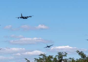 PA Air National Guard military formation flight commemorates 9/11