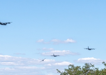 PA Air National Guard military formation flight commemorates 9/11