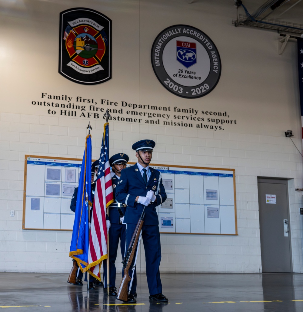 USAF Firefighters Conduct 9/11 Remembrance Ceremony