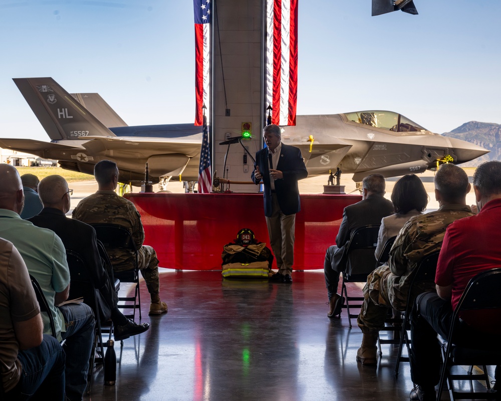 USAF Firefighters Conduct 9/11 Remembrance Ceremony