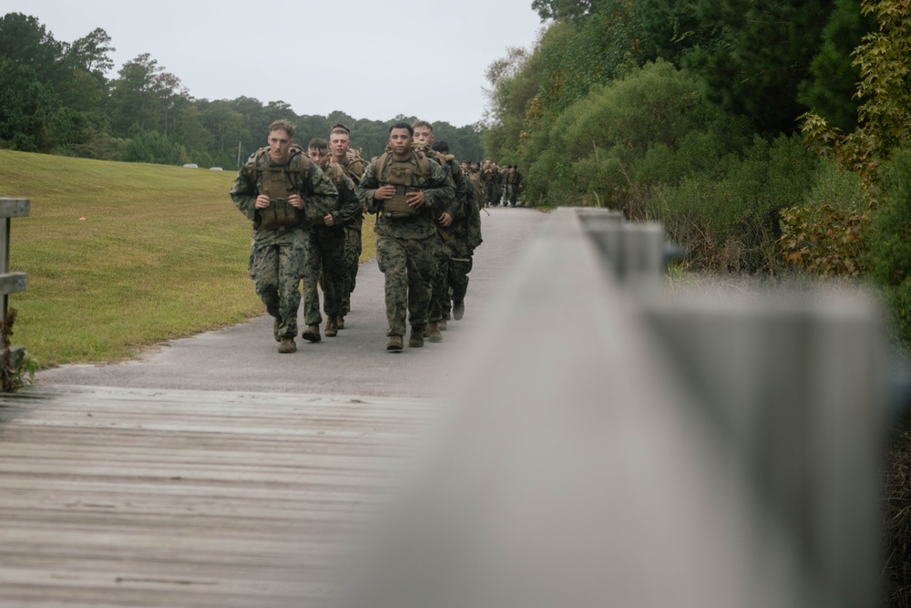 3rd Battalion, 2nd Marines conduct a 9/11 memorial ruck