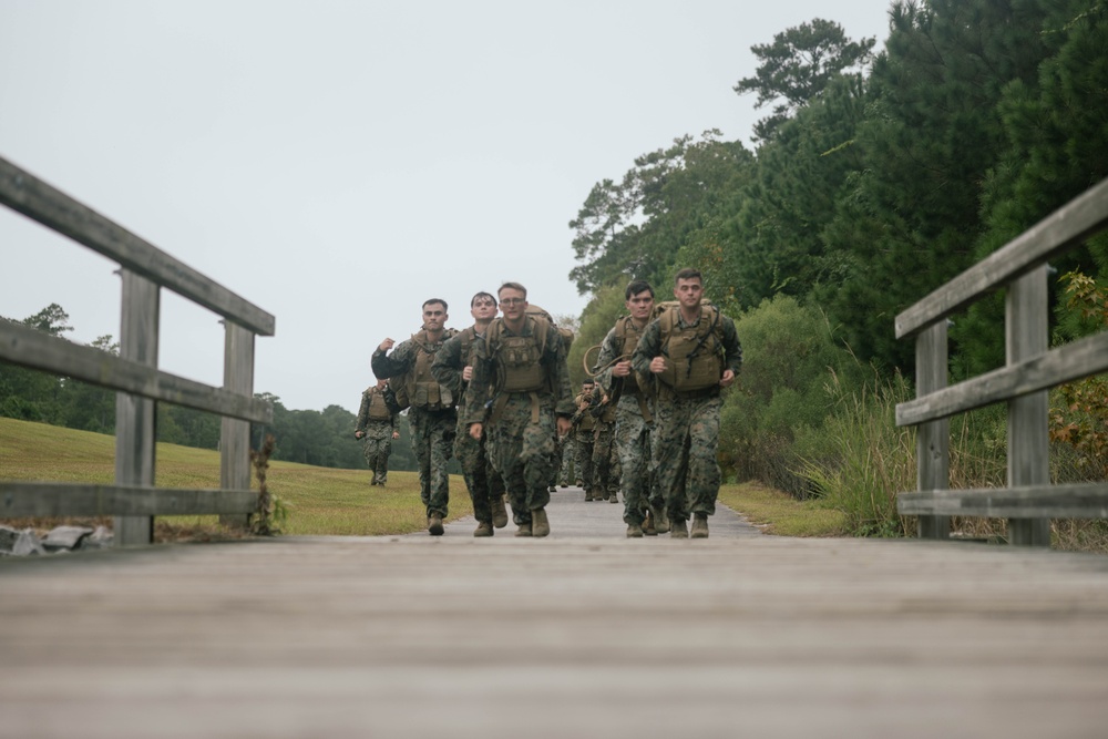 3rd Battalion, 2nd Marines conduct a 9/11 memorial ruck