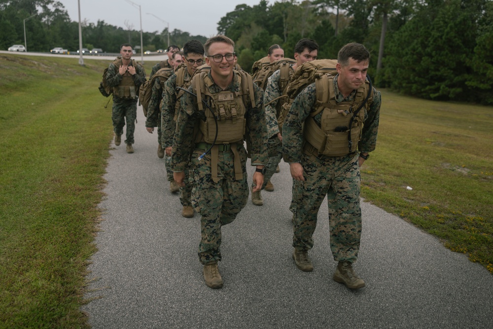 3rd Battalion, 2nd Marines conduct a 9/11 memorial ruck