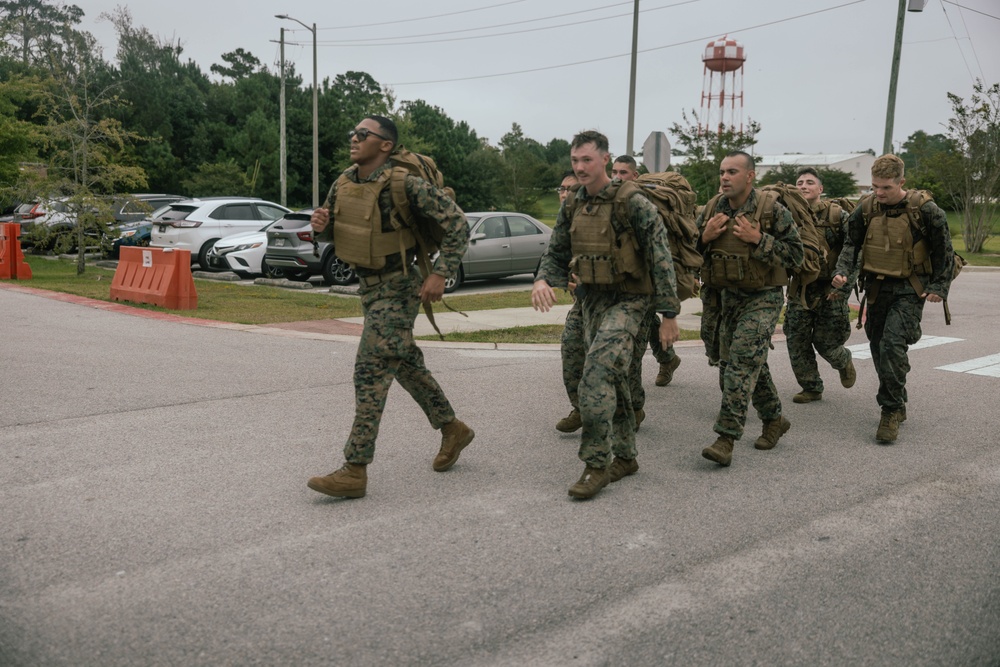 3rd Battalion, 2nd Marines conduct a 9/11 memorial ruck