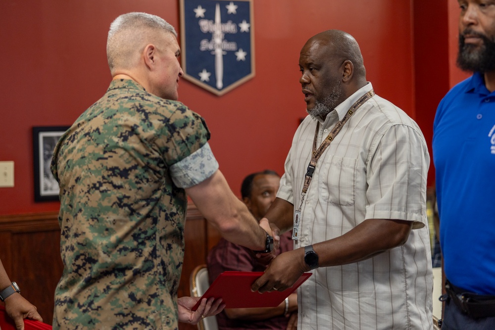 Marine Corps Combat Service Support Schools civilian town hall meeting