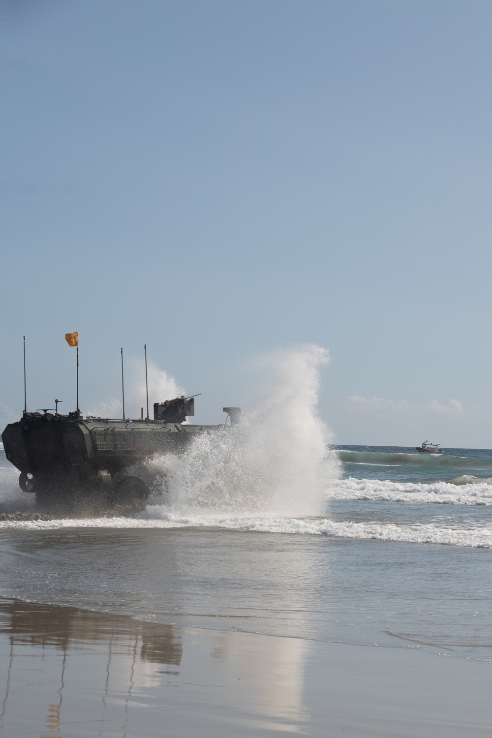 U.S. Marines with 1st MARDIV conduct amphibious combat vehicle surf transit training