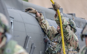 Falcon Team Assesses 2-501st Aviation’s DART and CBRN Readiness at JMRC, Saber Junction 25