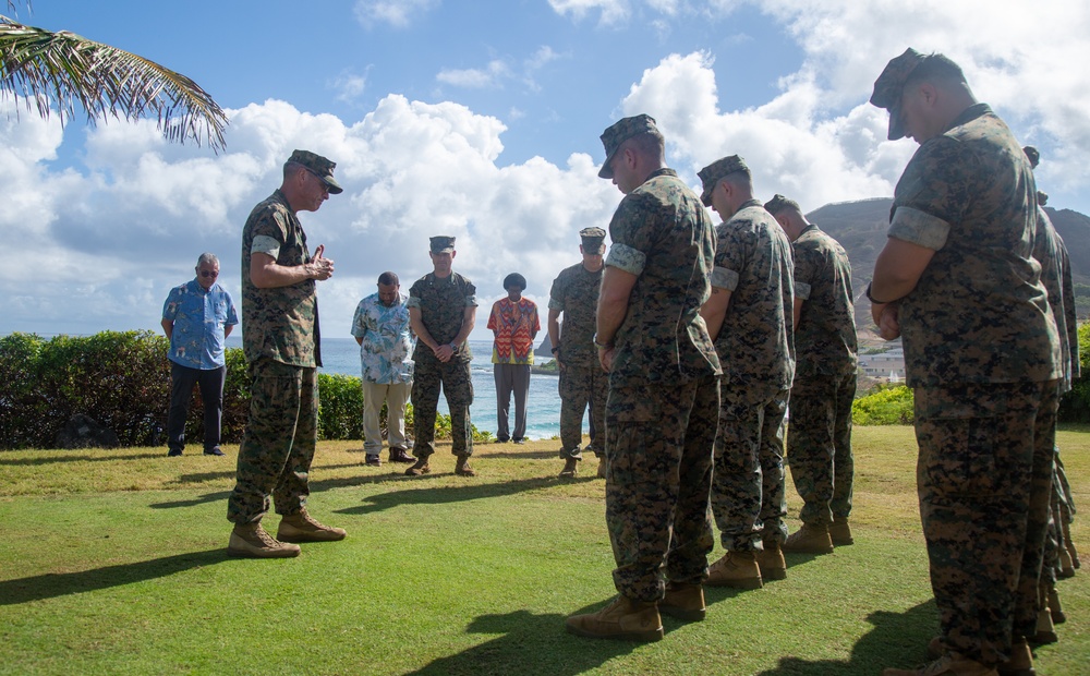 U.S. Navy Lt. Mark Bristol  Fleet Marine Force (FMF) pinning ceremony