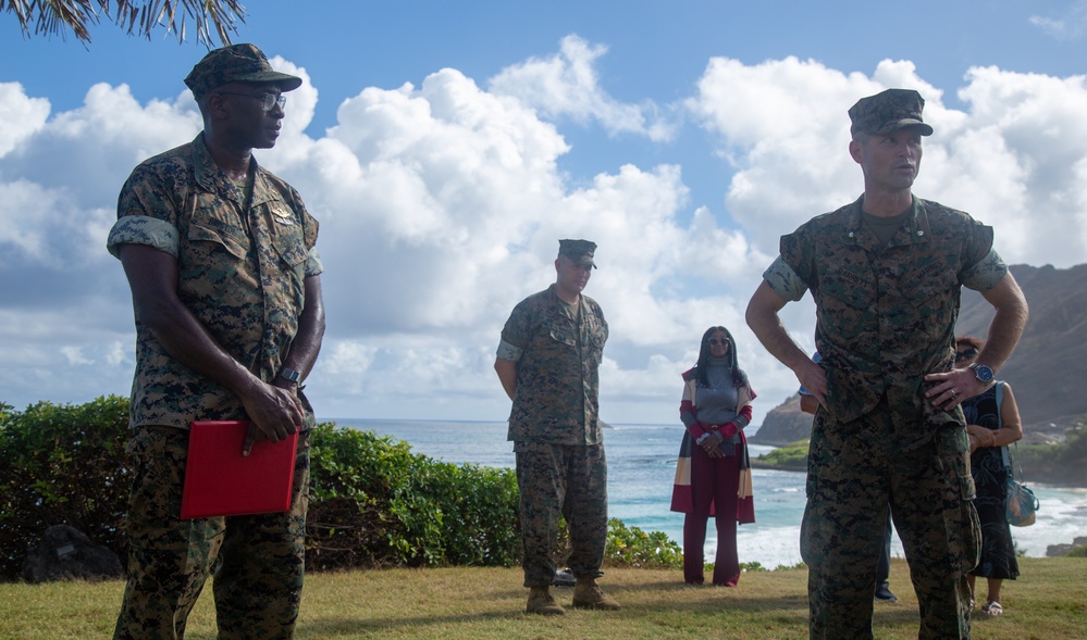 U.S. Navy Lt. Mark Bristol  Fleet Marine Force (FMF) pinning ceremony