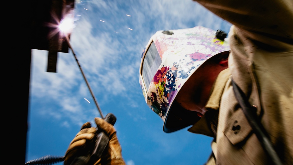 NMCB-3 Seabees Practice Their Welding Skills