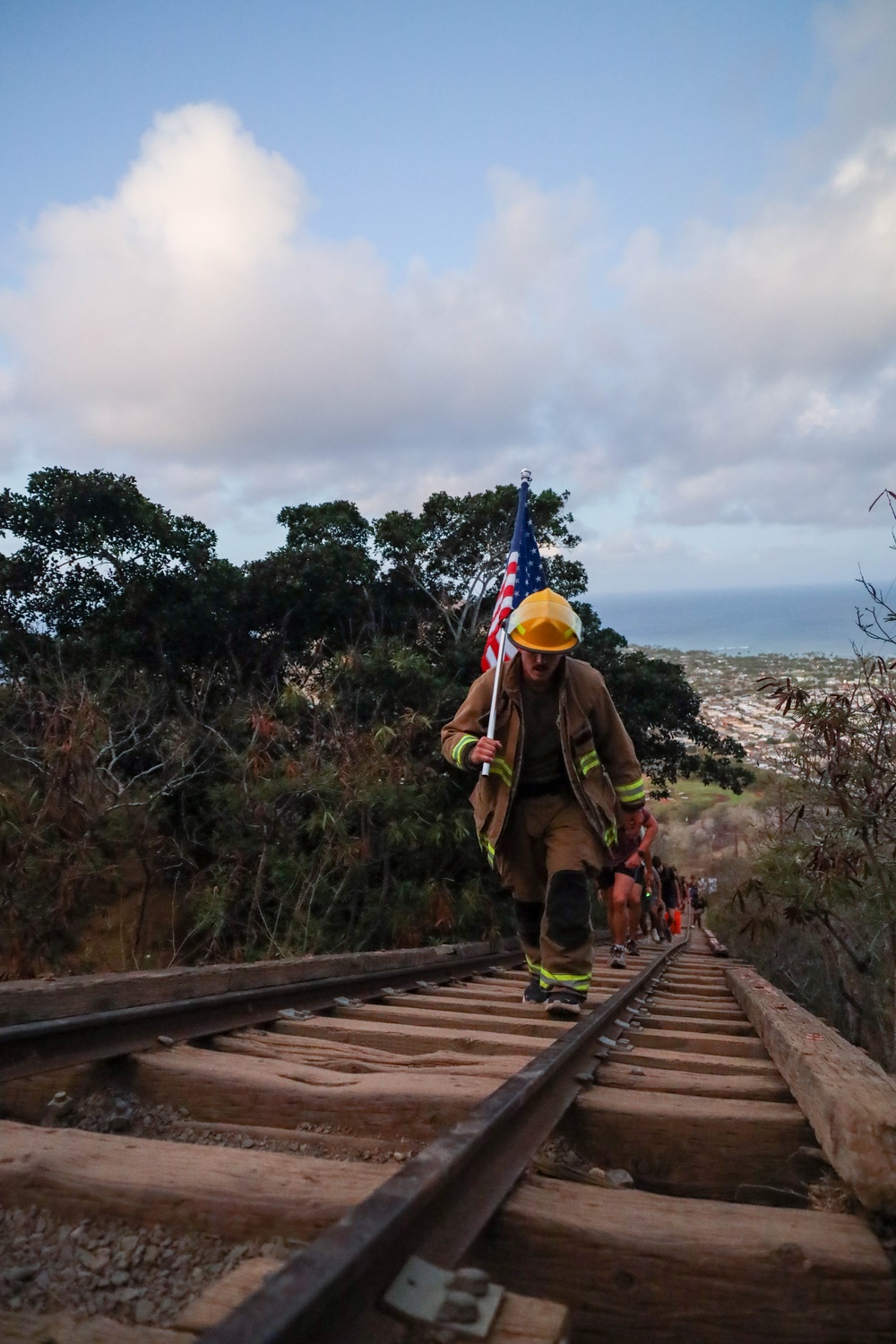 MAG-24 NCOs hike Koko Crater Trail for 9/11 Memorial