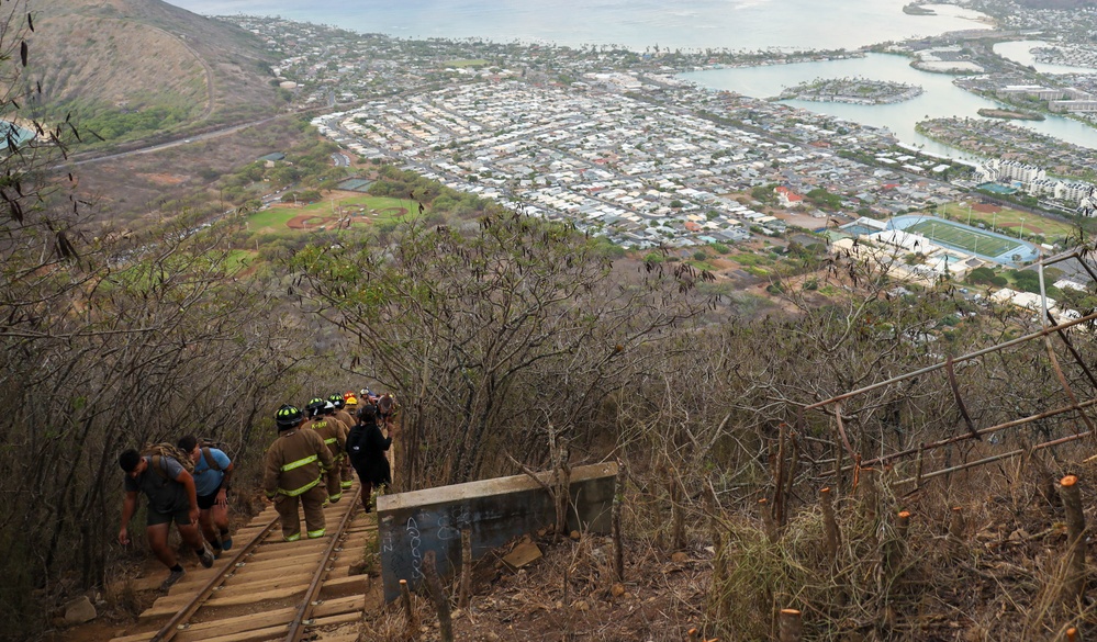 MAG-24 NCOs hike Koko Crater Trail for 9/11 Memorial