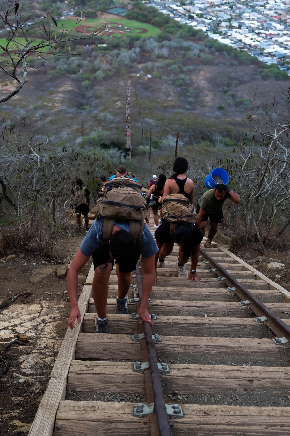 MAG-24 NCOs hike Koko Crater Trail for 9/11 Memorial